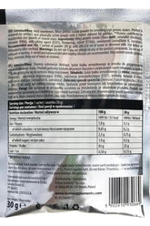 Back of Kevin Levrone Levro Iso Whey sample sachet with nutrition information and ingredient details.